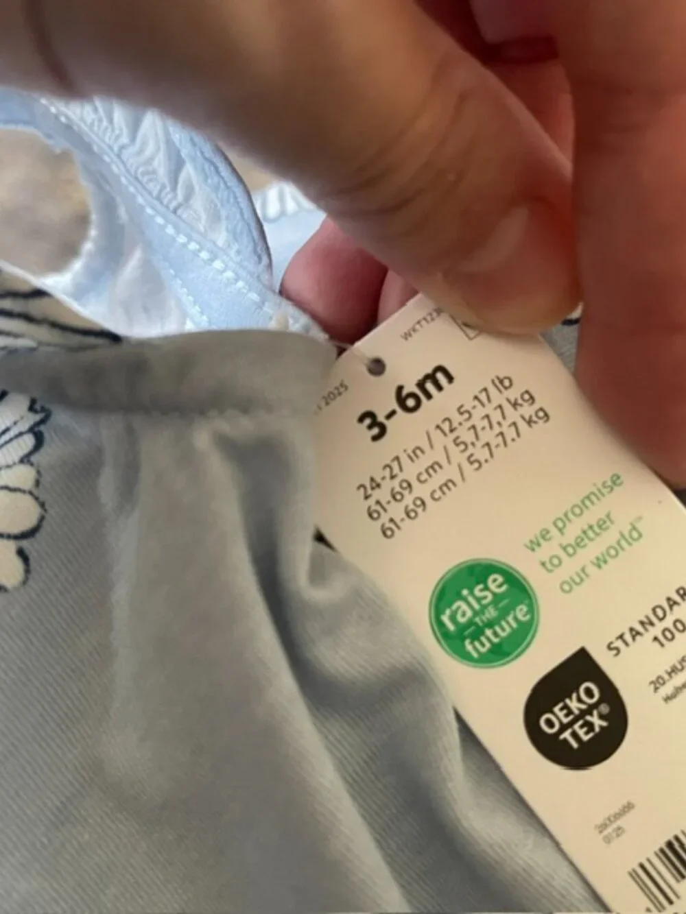 Carter's Child of Mine Baby Girl 3-6 Months Light Blue Daisy Dress Romper New